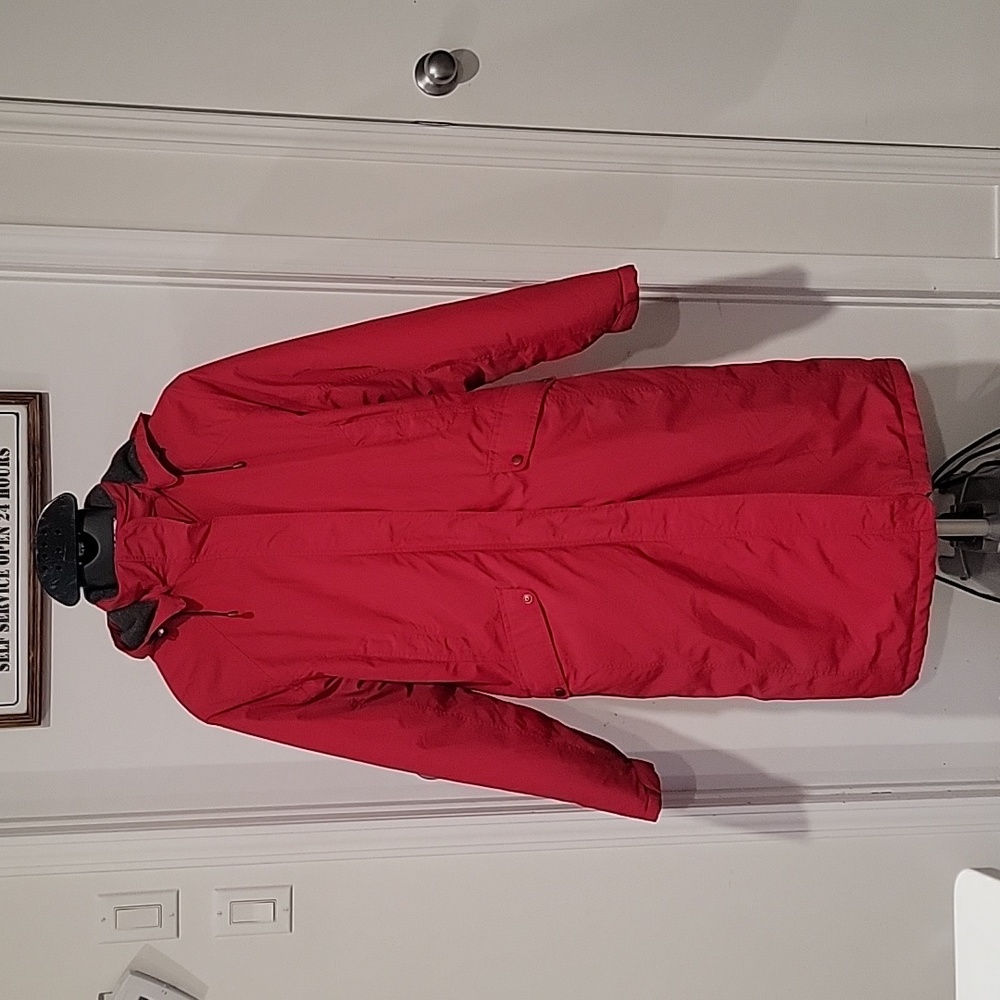 Land's End red coat